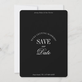 Reserve A Data Classy Black and White Elegant Save the Date Card