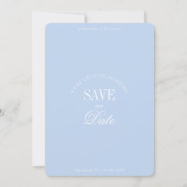 Reserve A Data Classy Pastel Blue Elegant Save the Date Card
