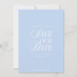 Reserve A Data Classy Pastel Blue Elegant Save the Date Card