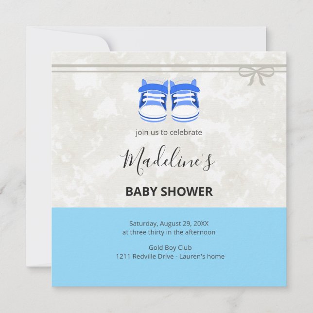 Reserve A Data Clean Baby Shower Invitation – Customizable  (Frente)