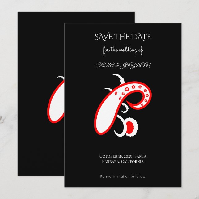 Reserve A Data Clip Art Flower Design | Paisley | Floral Art (Frente/Verso)