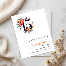 Reserve A Data Cloridrato de Aquarela Moderna Número 15 Quinceane