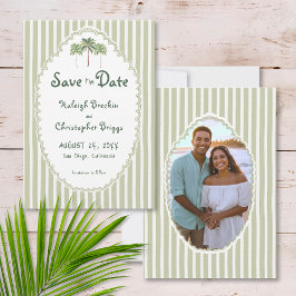 Reserve A Data Coastal Chic Sun Palm Tree Wedding Photo