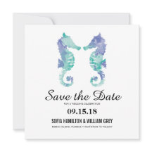 Coastal Seacavalo Aquarela | Salvar a data