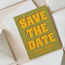 Reserve A Data Código Qr de Casamento Boho Ousado & Brilhante Gro