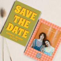 Código Qr de Casamento Boho Ousado & Brilhante Gro