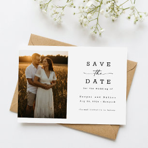 Reserve A Data Código QR de casamento com foto simples e moderno