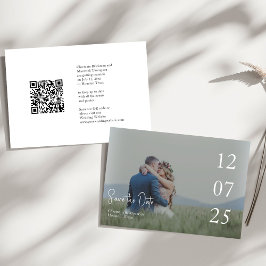 Reserve A Data Código QR de Casamento de Sobreposição de Script M