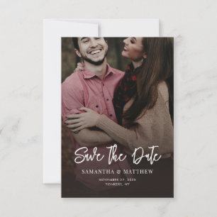 Reserve A Data Código QR de Casamento Elegante de Foto Escrito Ma