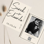 Reserve A Data Código Qr de Foto para Escrita Manual de Texto Mod<br><div class="desc">Tipografia Foto Artística Simples Código Qr</div>