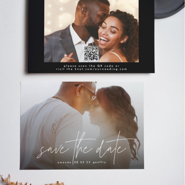 Reserve A Data Código QR de Fotografia de Sobreposição Branca da  (Criador carregado)