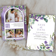 Código QR de Lavanda Eucalipto Foto de Casamento