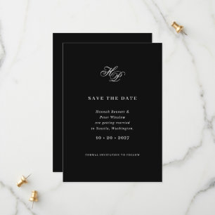 Reserve A Data Código QR de Monograma de Foto de Casamento com El