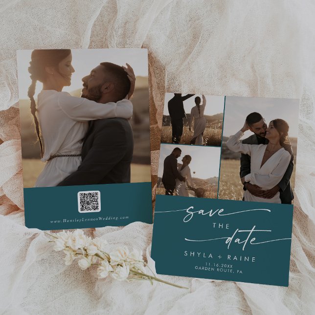 Reserve A Data Código QR de multifoto azul de azul-lacrimogênio B (Criador carregado)