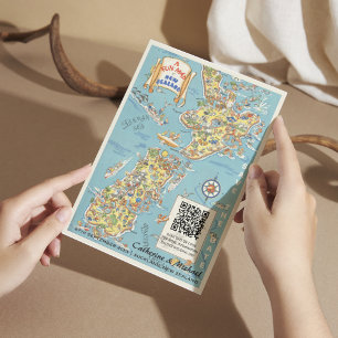 Reserve A Data Código QR do Poster de viagens da Nova Zelândia