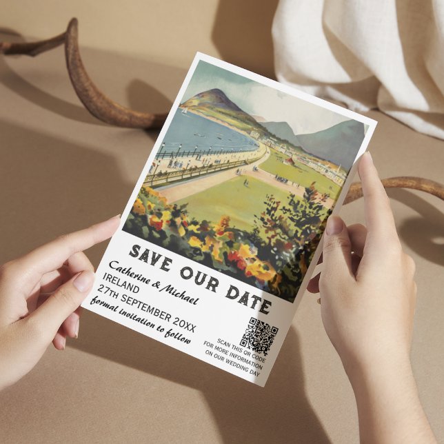 Reserve A Data Código QR do Viagem da Irlanda (Criador carregado)