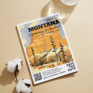 Reserve A Data Código QR do Viagem de Montana