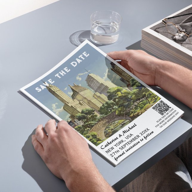 Reserve A Data Código QR do Viagem de Nova Iorque (Criador carregado)