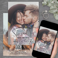 Código QR Ela Disse Sim! Noivado Casamento 2 Foto