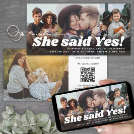 Reserve A Data Código QR Ela Disse Sim! Noivado Casamento 4 Foto