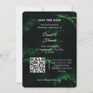 Reserve A Data Código QR minimalista de casamento Salve a Data