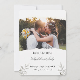 Reserve A Data Código QR minimalista de casamento Salve A Data