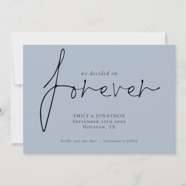 Reserve A Data Código QR Moderno Decidido para Sempre Data de Sal (Frente)