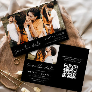 Reserve A Data Código QR Moderno Salvar Data 4 Elegante de Foto