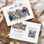 Reserve A Data Código QR Moderno Salvar Data 4 Elegante de Foto<br><div class="desc">Paisagem Moderna e Elegante Horizontal Quatro (4) Código QR de Foto Salve o Magnete de Casamento de Data com tipografia de script com letra de mão. O ímã para salvar o convite de data inclui tipografia de script e chic e design simples para a qual você pode adicionar sua fotografia...</div>
