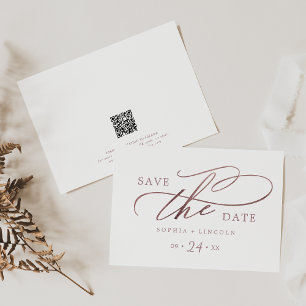 Reserve A Data Código QR para Caligrafia Dourada Romântica Rosa