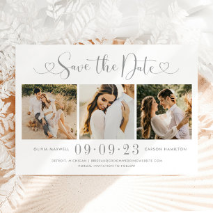 Reserve A Data Colagem de Casamento Fotográfico do Script 3 do Co
