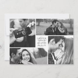 Reserve A Data Colagem de Fotografias em Bloco Quadrado Moderno G