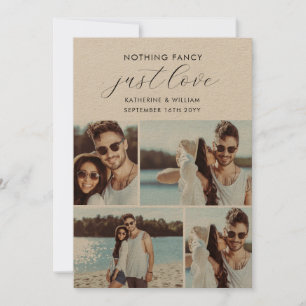 Reserve A Data Colagem de Fotos Kraft 4 Nada de Rico Apenas Amor
