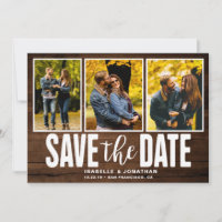 Colagem de Fotos Rustic Dark Wood 3