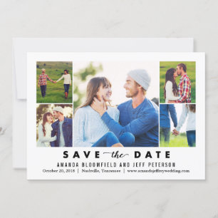 Reserve A Data Colagem Limpa COR EDITÁVEL Salvar a Placa de Data