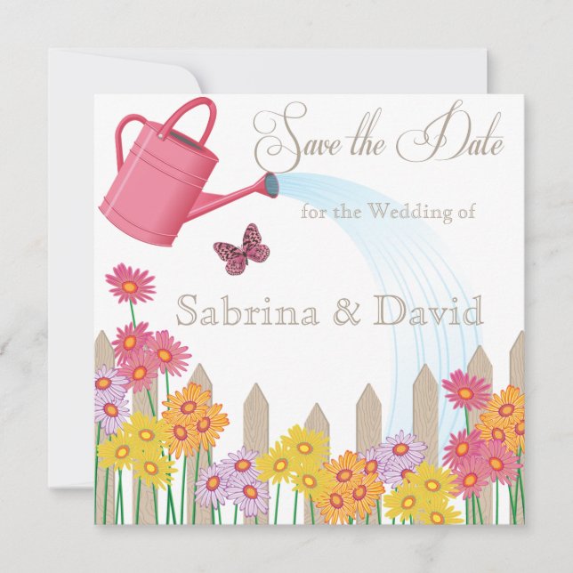 Reserve A Data Coleção de Festas de Jardim Salvar Data (Frente)