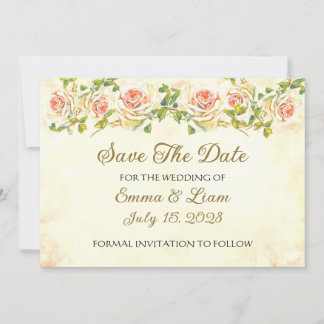 Reserve A Data Coleção de Rosa Antiquado - Salve O Casamento De D