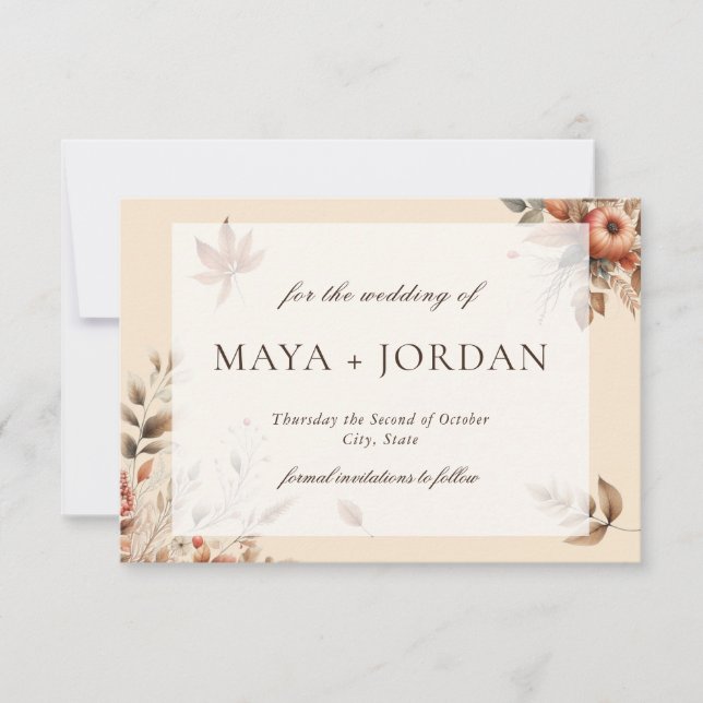 Reserve A Data Colheita De Bombas De Champanhe Salva A Data (Frente)