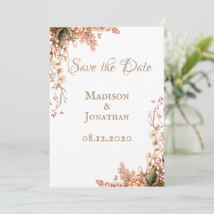 Reserve A Data Colheita de Casamento outono Elegante de Script Ga