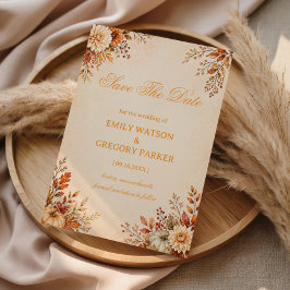 Reserve A Data Colheita Floral Elegante e Aconchegante