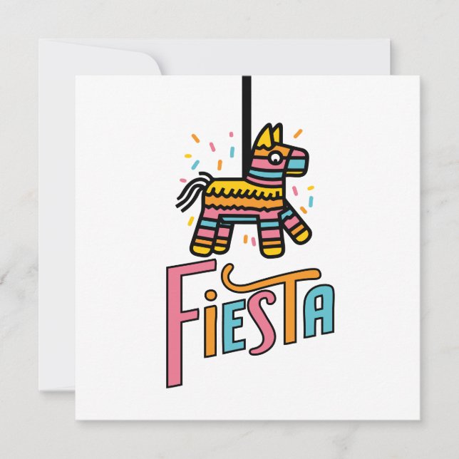 Reserve A Data Colorida Piñata Festiva da Fiesta  (Frente)