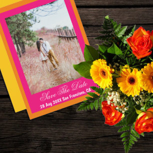 Reserve A Data Combinação e mistura minimalista vibrante e sunris