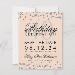 Reserve A Data Confetti de Data de Salvamento do aniversário de 4