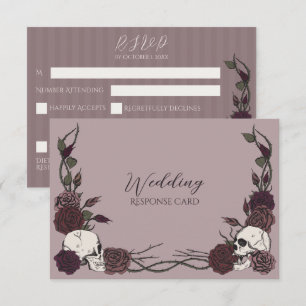 Reserve A Data Confirmação de Presença para Casamento Moody Skull