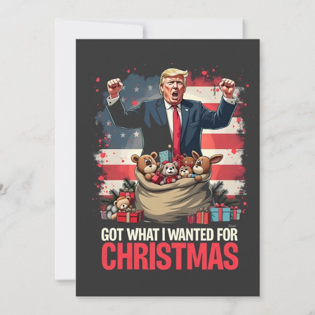 Reserve A Data Consegui o que eu queria para o Natal Trump Papai  (Frente)