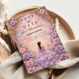 Reserve A Data Conto de Fadas Quinceañera Rosa Lavanda
