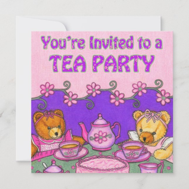 Reserve A Data Convidado do Bears Tea Party (Frente)