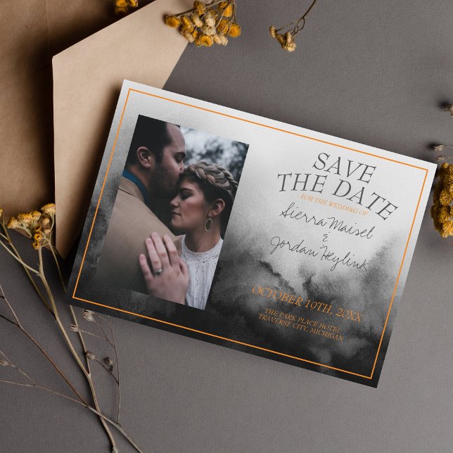 Reserve A Data Cor d'água Escura Laranja Negro Halloween Gótico (Criador carregado)