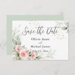 Reserve A Data Cor d'água roscada rosa Rosas salvam a data