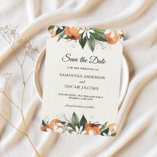 Reserve A Data Cor de Água Moderna Laranja e Deixa Beleza